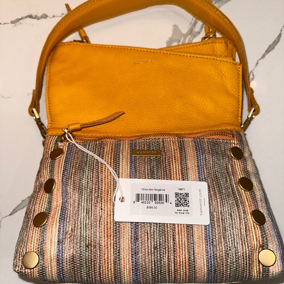 NWT Hammitt $395 16671 Dillon Small Tangerine 6-Way Baguette Bag - Picture 8 of 10